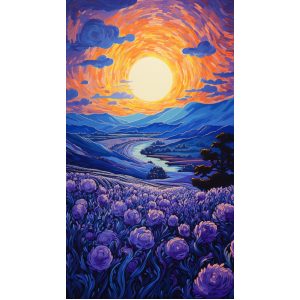 Fields of lavender - Πίνακας σε καμβά