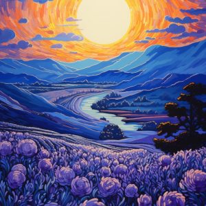 Fields of lavender - Πίνακας σε καμβά