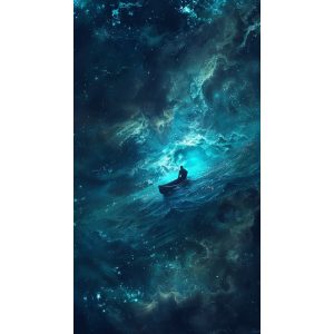 Floating in the galaxy - Πίνακας σε καμβά