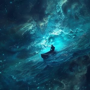 Floating in the galaxy - Πίνακας σε καμβά Floating in the galaxy - Πίνακας σε καμβά