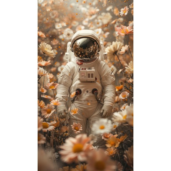 Flower astronaut - Πίνακας σε καμβά - Πίνακας σε καμβά Κάδρα / Καμβάδες