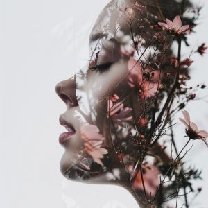 Flowers in her head - Πίνακας σε καμβά Flowers in her head - Πίνακας σε καμβά