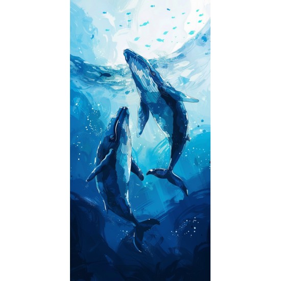 Freedom whales - Πίνακας σε καμβά - Πίνακας σε καμβά Κάδρα / Καμβάδες