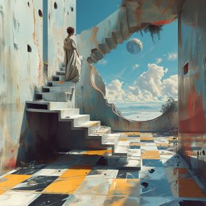 Geometric illusion - Πίνακας σε καμβά