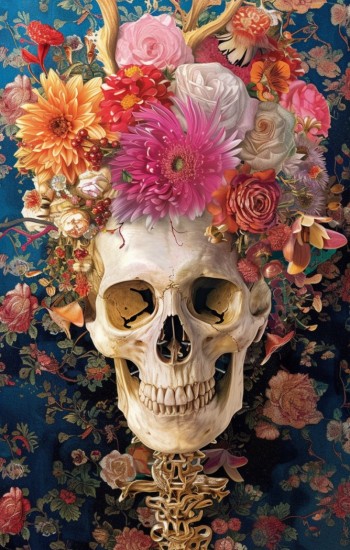 Illustration skull - Πίνακας σε καμβά