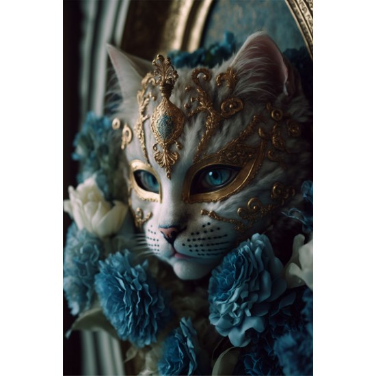 Venetian cat - Πίνακας σε καμβά Κάδρα / Καμβάδες