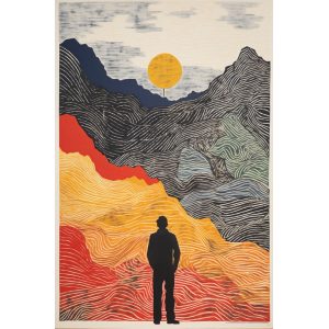 Looking at a mountain - Πίνακας σε καμβά