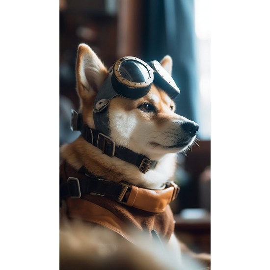 Pilot dog - Πίνακας σε καμβά Κάδρα / Καμβάδες