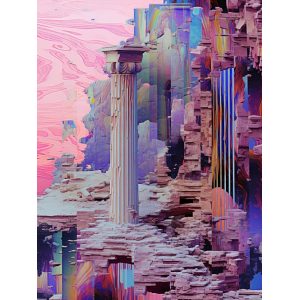 Pink ancient Greece - Πίνακας σε καμβά