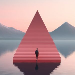 Pink pyramid - Πίνακας σε καμβά Pink pyramid - Πίνακας σε καμβά
