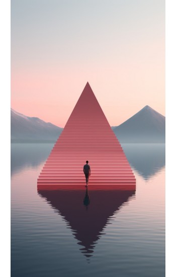 Pink pyramid - Πίνακας σε καμβά
