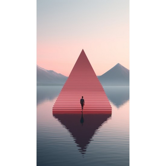 Pink pyramid - Πίνακας σε καμβά Κάδρα / Καμβάδες