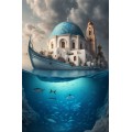 Santorini island blue white dome church 2 - Πίνακας σε καμβά Κάδρα / Καμβάδες Santorini island blue white dome church 2 - Πίνακας σε καμβά Κάδρα / Καμβάδες