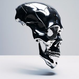 Silver skull skeleton - Πίνακας σε καμβά