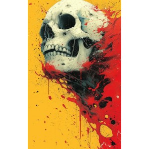 Skull and blood - Πίνακας σε καμβά