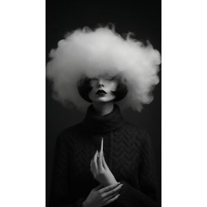 Smoking a cigarette - Πίνακας σε καμβά
