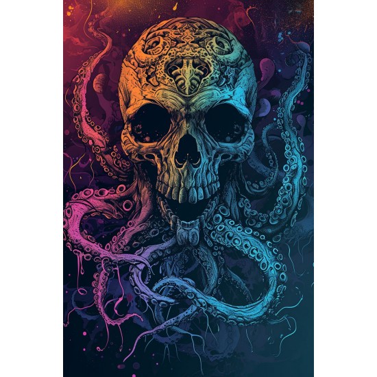 Squid skull - Πίνακας σε καμβά - Πίνακας σε καμβά Κάδρα / Καμβάδες