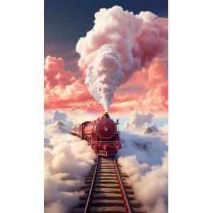 Train in the sky - Πίνακας σε καμβά Train in the sky - Πίνακας σε καμβά