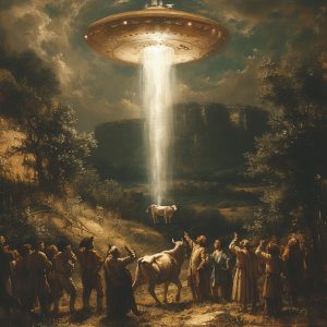 Ufo calling - Πίνακας σε καμβά