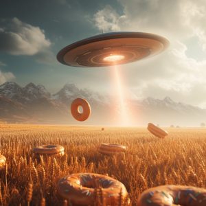 Ufo donuts - Πίνακας σε καμβά