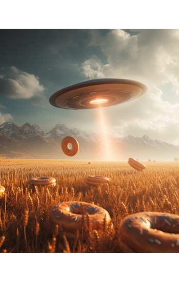 Ufo donuts - Πίνακας σε καμβά