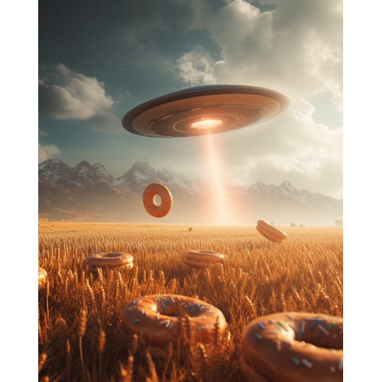 Ufo donuts - Πίνακας σε καμβά