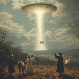 Ufo kidnaping - Πίνακας σε καμβά