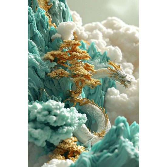 White dragon - Πίνακας σε καμβά