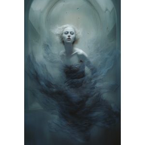 Woman underwater - Πίνακας σε καμβά