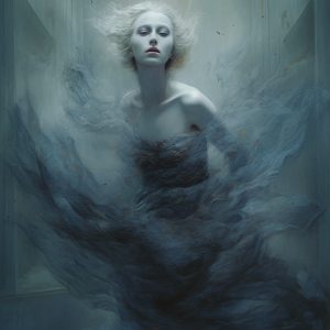 Woman underwater - Πίνακας σε καμβά Woman underwater - Πίνακας σε καμβά