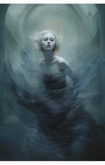Woman underwater - Πίνακας σε καμβά