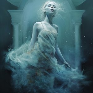 Woman underwater 2 - Πίνακας σε καμβά Woman underwater 2 - Πίνακας σε καμβά