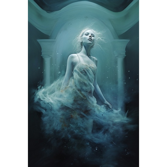 Woman underwater 2 - Πίνακας σε καμβά Κάδρα / Καμβάδες
