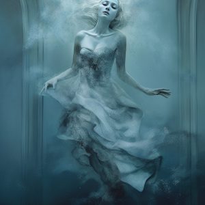 Woman underwater 3 - Πίνακας σε καμβά