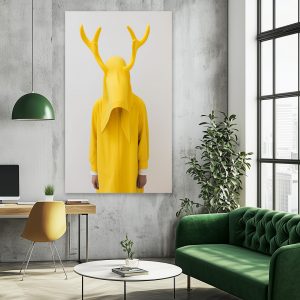 Yellow coat - Πίνακας σε καμβά Yellow coat - Πίνακας σε καμβά