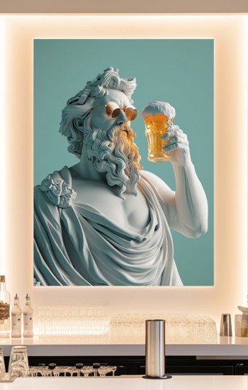 Greek god hipster - Πίνακας σε καμβά