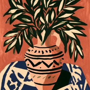 Ελιά σε πήλινη κανάτα - Πίνακας σε καμβά