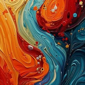 Abstract river - Πίνακας σε καμβά