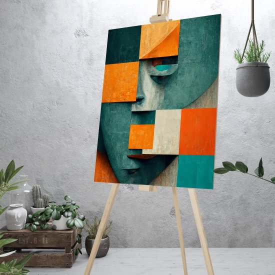 Geometric face - Πίνακας σε καμβά