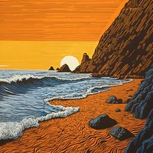 The beach - Πίνακας σε καμβά