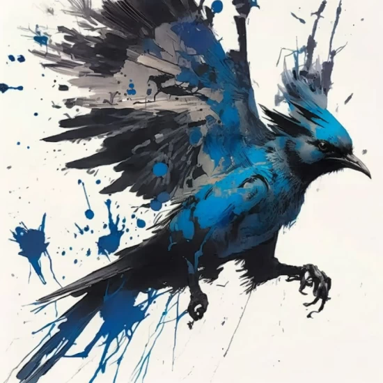 Bird splash - Πίνακας σε καμβά