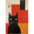 Black cat - Πίνακας σε καμβά