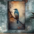 Blue kingfisher - Πίνακας σε καμβά