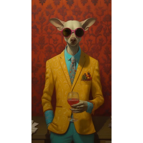 Drinking wine - Πίνακας σε καμβά