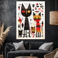 Egyptian cats - Πίνακας σε καμβά