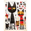 Egyptian cats - Πίνακας σε καμβά