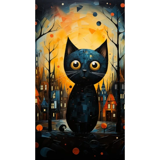 Fat cat on the roof - Πίνακας σε καμβά