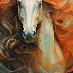 Horse with long hair - Πίνακας σε καμβά
