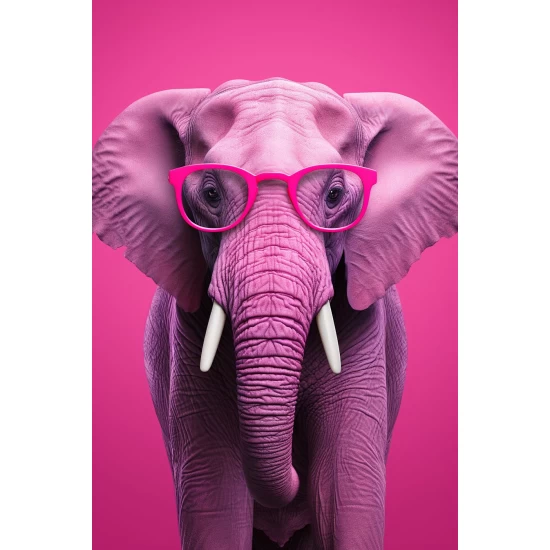 Pink elephant - Πίνακας σε καμβά