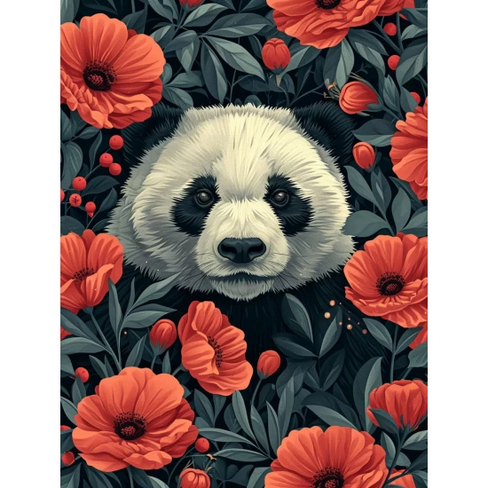 Poppy panda - Πίνακας σε καμβά